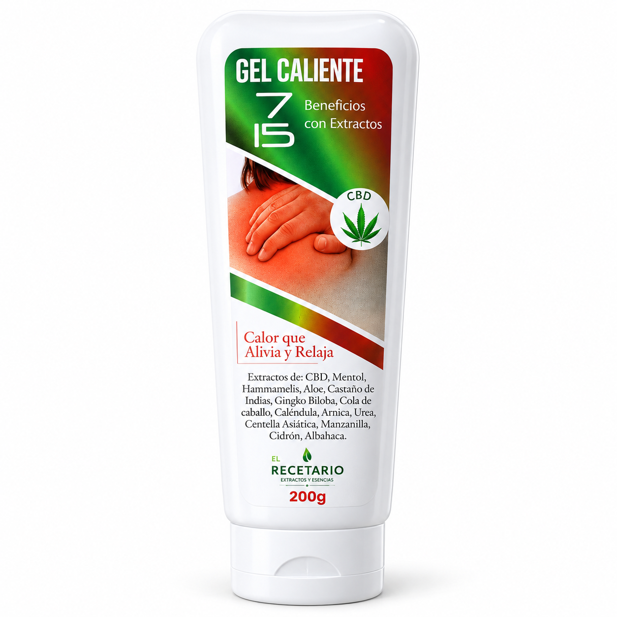 Gel Caliente 715 El Recetario presentación 200 gramos